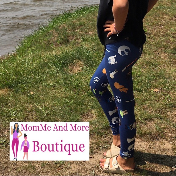 Small NEW Girls Star Wars Leggings Buttery Soft Yoga Pants, Princess Luke Darth - Picture 2 of 9